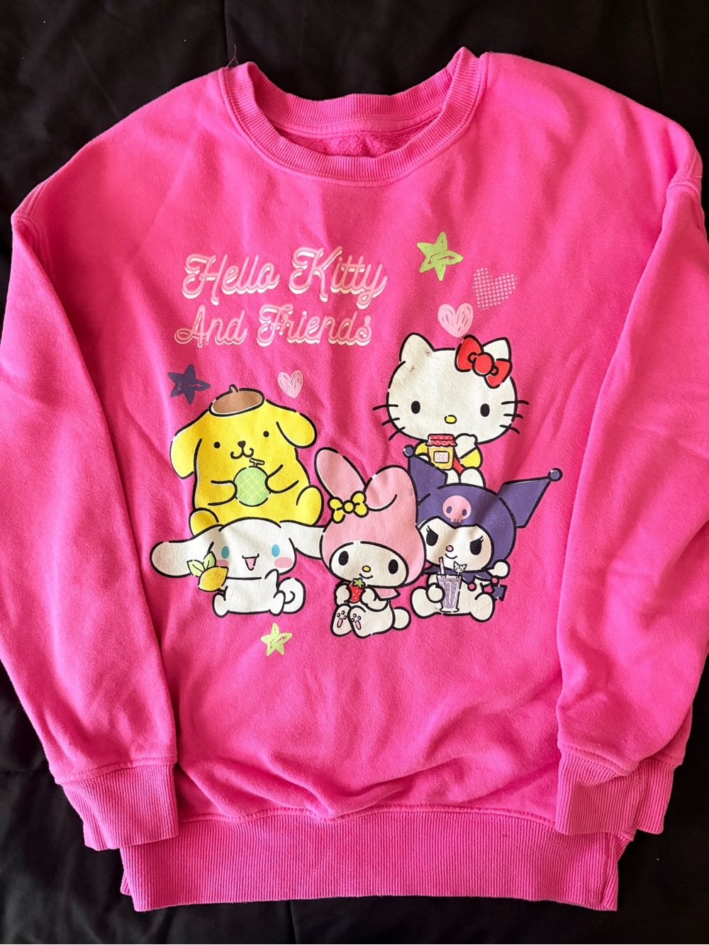 Sanrio Bright Pink Hello Kitty & Friends Pullover Sweatshirt